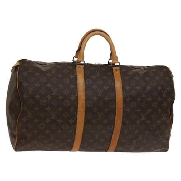 LOUIS VUITTON Monogram Keepall 55 Boston Bag M41424 LV Auth 138587 - Picture 1 of 16